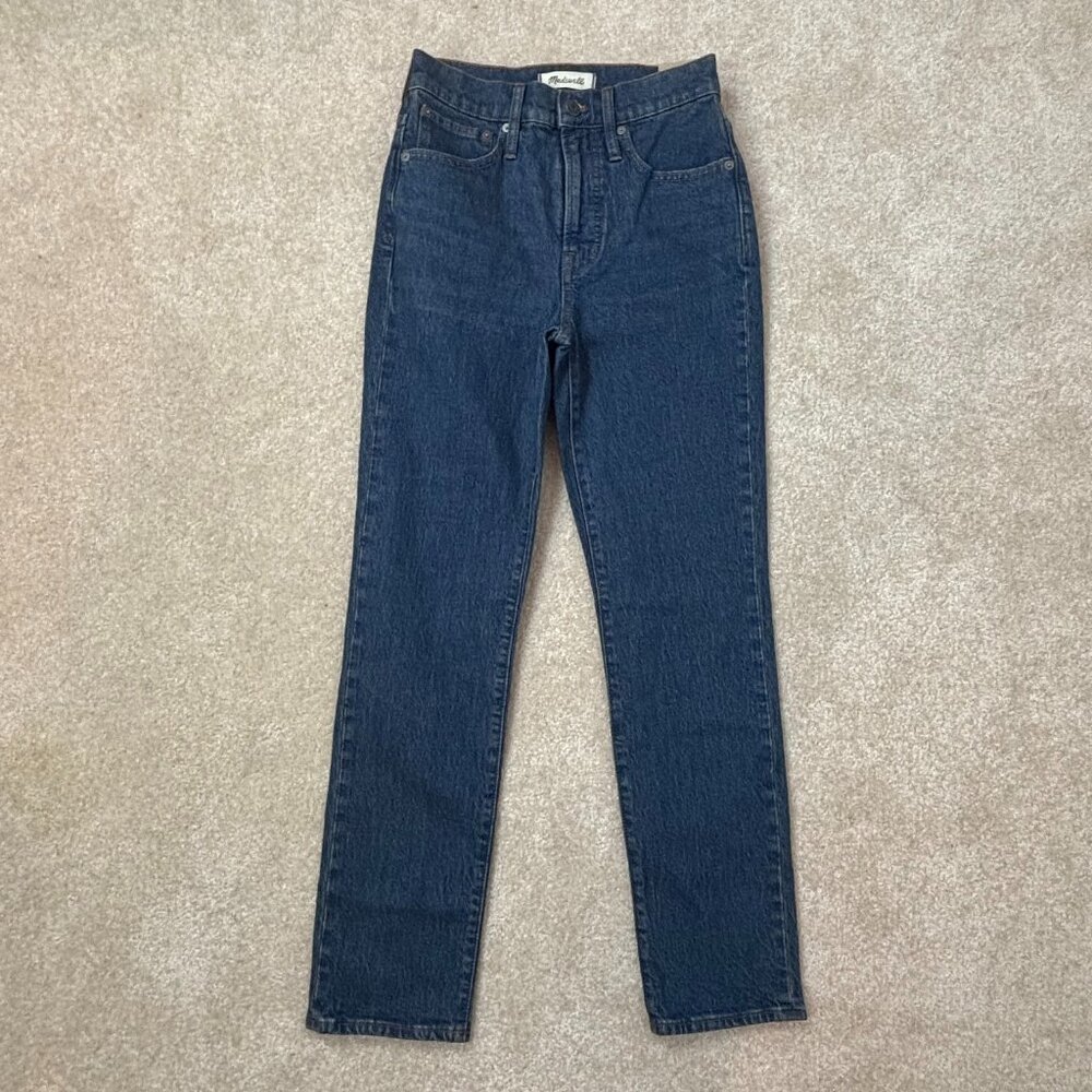 Madewell Women's Straight Leg Jeans - Dark Blue